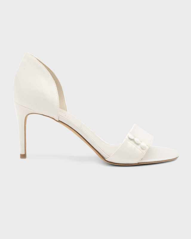 Ciara 2-Piece Satin Sandals with Buttons